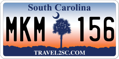 SC license plate MKM156