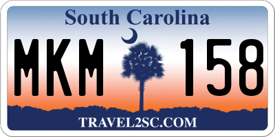 SC license plate MKM158