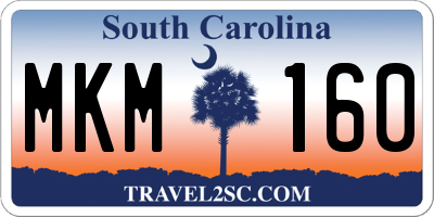 SC license plate MKM160