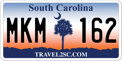 SC license plate MKM162