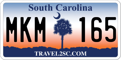 SC license plate MKM165