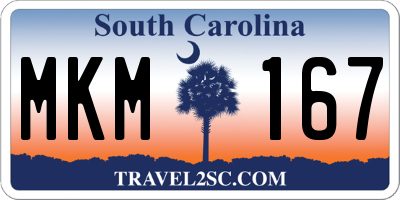 SC license plate MKM167