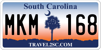 SC license plate MKM168