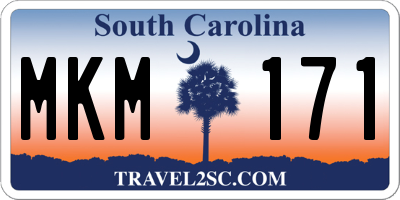 SC license plate MKM171