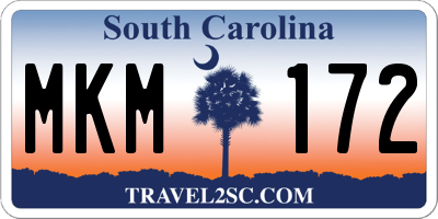 SC license plate MKM172