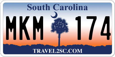 SC license plate MKM174