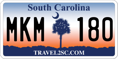 SC license plate MKM180