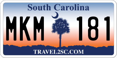 SC license plate MKM181