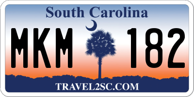SC license plate MKM182