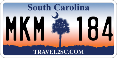SC license plate MKM184