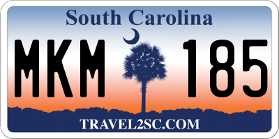SC license plate MKM185