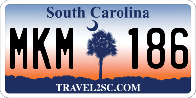 SC license plate MKM186