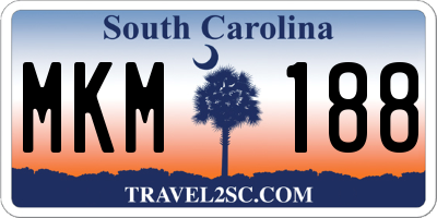SC license plate MKM188