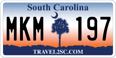 SC license plate MKM197