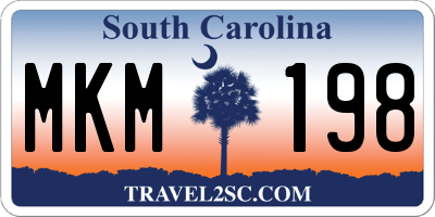 SC license plate MKM198