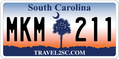 SC license plate MKM211