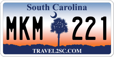 SC license plate MKM221