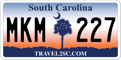 SC license plate MKM227