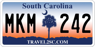 SC license plate MKM242