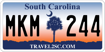 SC license plate MKM244