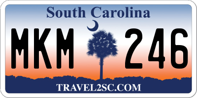SC license plate MKM246