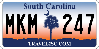 SC license plate MKM247