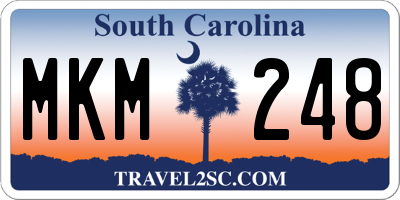 SC license plate MKM248