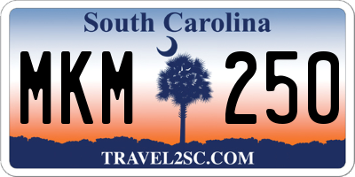 SC license plate MKM250