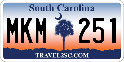 SC license plate MKM251