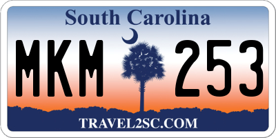 SC license plate MKM253