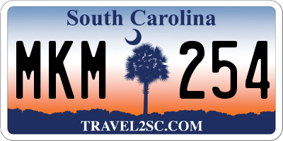 SC license plate MKM254