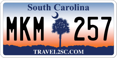 SC license plate MKM257