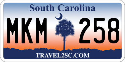 SC license plate MKM258