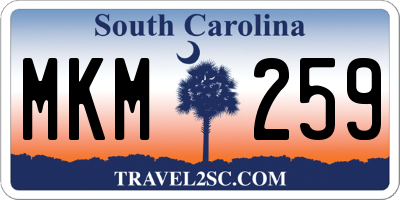 SC license plate MKM259