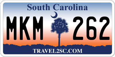 SC license plate MKM262