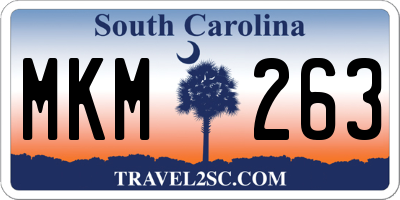 SC license plate MKM263