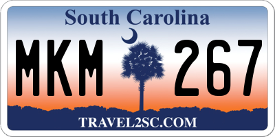 SC license plate MKM267