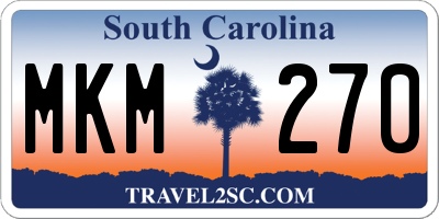 SC license plate MKM270