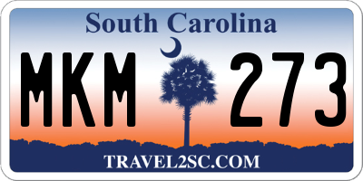 SC license plate MKM273