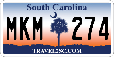 SC license plate MKM274