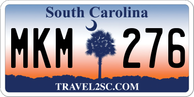SC license plate MKM276