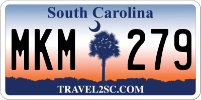 SC license plate MKM279