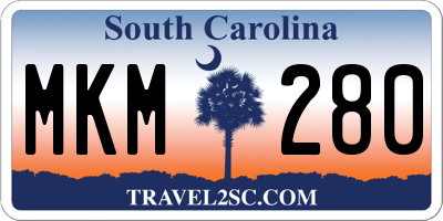 SC license plate MKM280