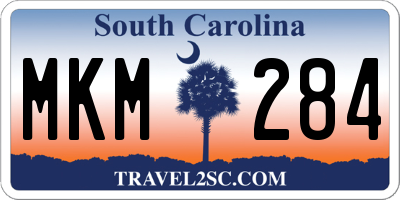 SC license plate MKM284