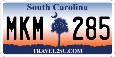 SC license plate MKM285