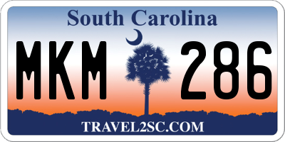 SC license plate MKM286