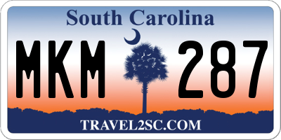 SC license plate MKM287