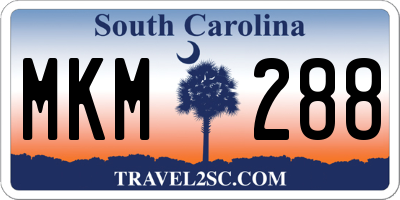 SC license plate MKM288