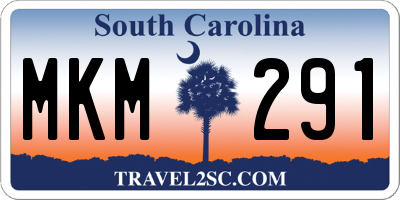 SC license plate MKM291