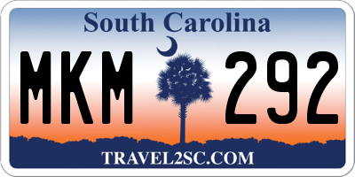 SC license plate MKM292